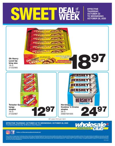 Wholesale Club Sweet Deal of the Week Flyer October 22 to 28