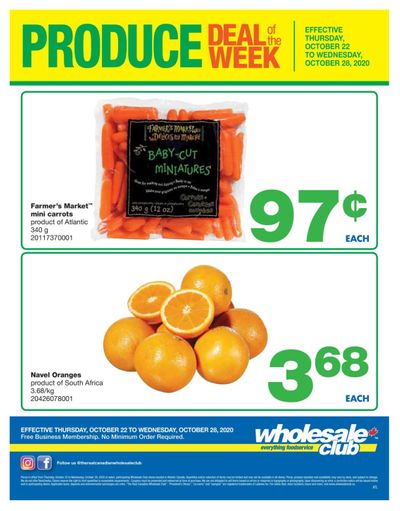 Wholesale Club (Atlantic) Produce Deal of the Week Flyer October 22 to 28