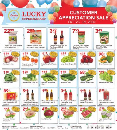 Lucky Supermarket (Calgary) Flyer October 23 to 29