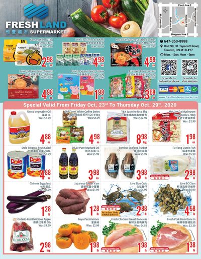 FreshLand Supermarket Flyer October 23 to 29