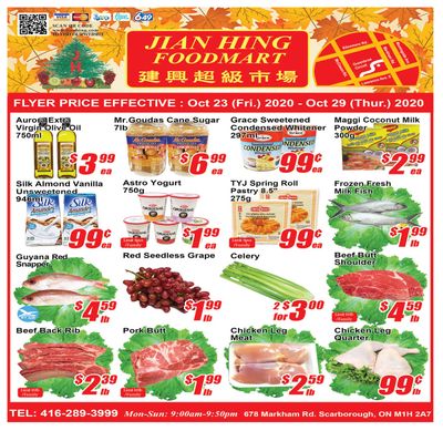 Jian Hing Foodmart (Scarborough) Flyer October 23 to 29