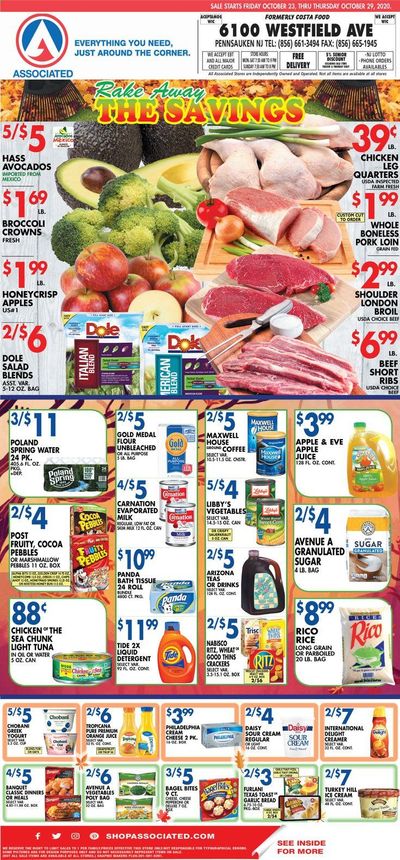 Associated Supermarkets Weekly Ad Flyer October 23 to October 29