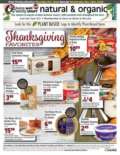 Big Y (CT, MA) Weekly Ad Flyer October 22 to October 25