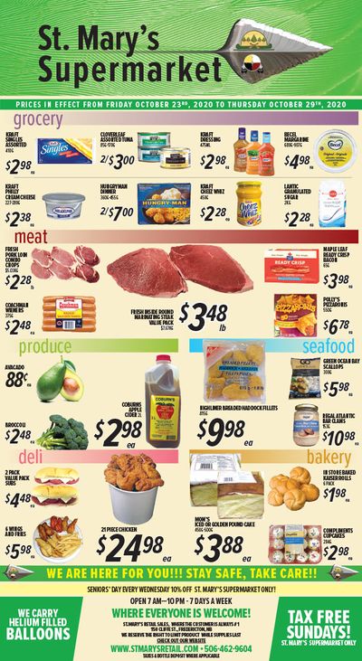 St. Mary's Supermarket Flyer October 23 to 29