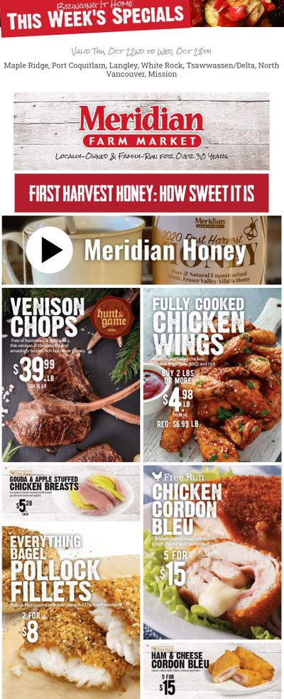Meridian Meats and Seafood Flyer October 22 to 28