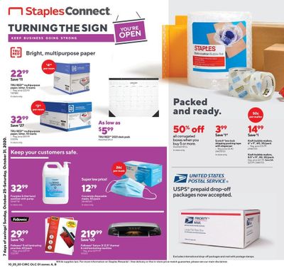 Staples Weekly Ad Flyer October 25 to October 31