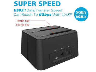 Wavlink USB 3.1 Dual Bay 12TB HDD/SSD Docking Station w/ 5Gbps USB-C Cable for All SATA 2.5" 3.5" On Sale for $ 34.99 ( Save $ 95.00 ) at New Egg Canada 