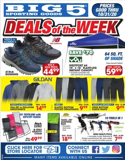 Big 5 Weekly Ad Flyer October 25 to October 31