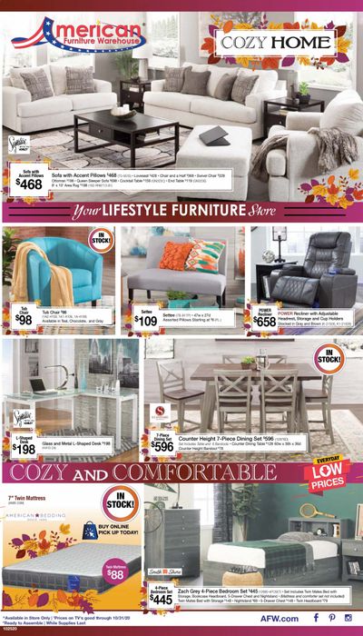 American Furniture Warehouse (TX) Weekly Ad Flyer October 25 to October 31