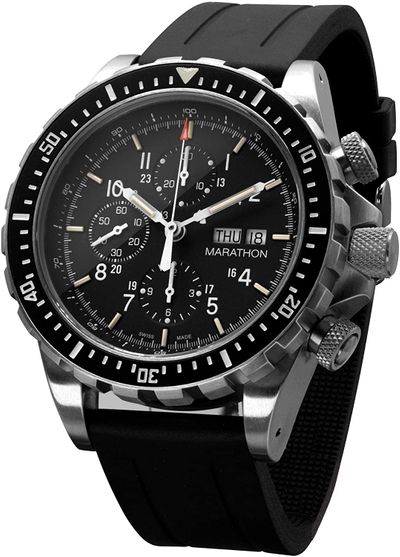 Marathon Pilot's Chronograph 46mm Men's Analog Luxury Watch - Black On Sale for $ 4249.99 at Best Buy Canada