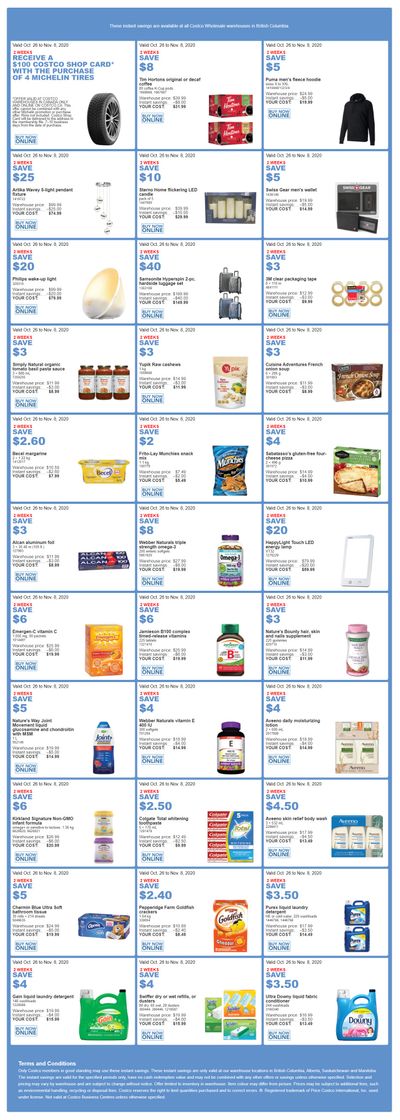 Costco (BC, AB, SK & MB) Weekly Savings October 26 to November 8