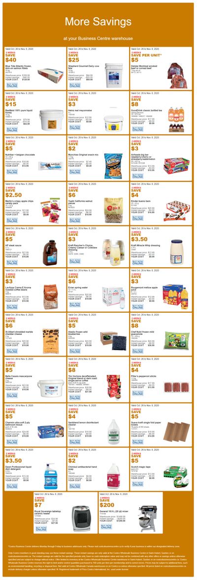 Costco Business Centre (Saint-Hubert, QC) Instant Savings Flyer October 26 to November 8
