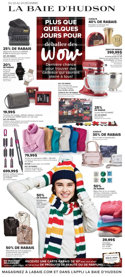 Hudson's Bay (QC) Flyer December 20 to 24