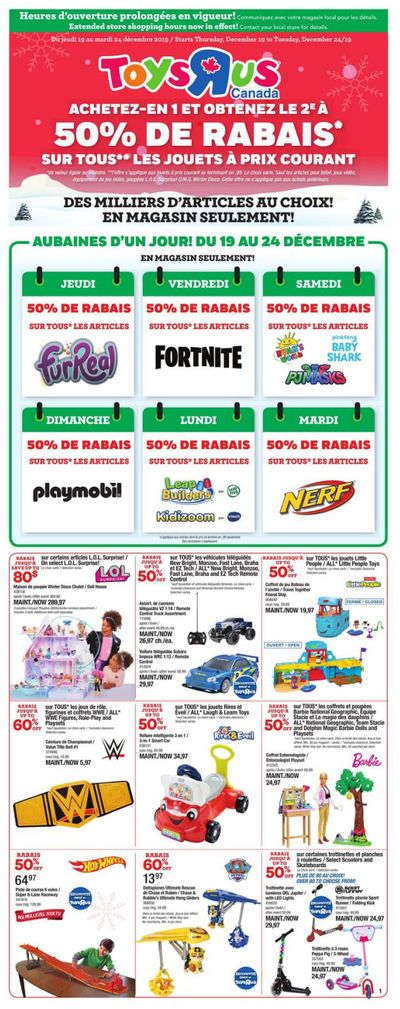 Toys R Us (QC) Flyer December 19 to 24