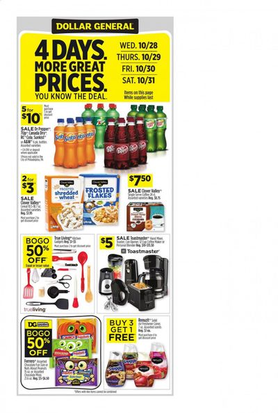 Dollar General (TX) Weekly Ad Flyer October 25 to October 31