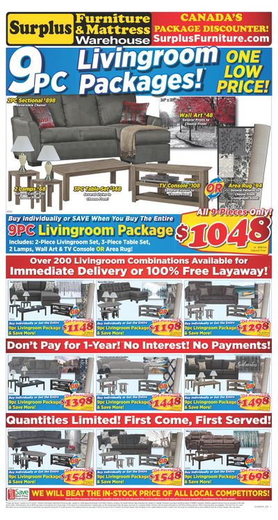 Surplus Furniture & Mattress Warehouse (St. John's) Flyer October 27 to November 16