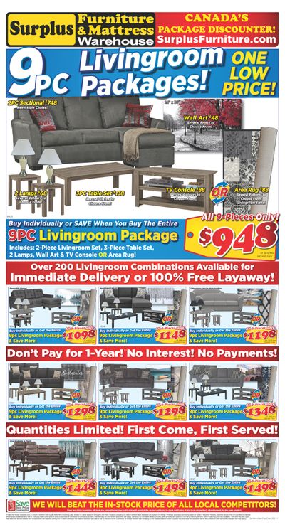 Surplus Furniture & Mattress Warehouse (Saint John) Flyer October 27 to November 16