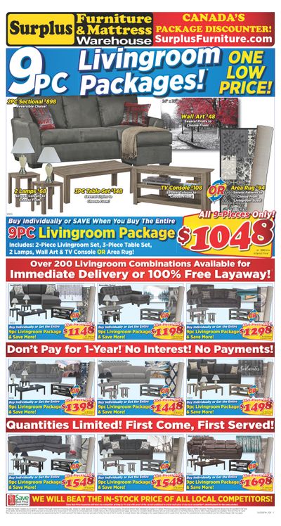 Surplus Furniture & Mattress Warehouse (Corner Brook) Flyer October 27 to November 16