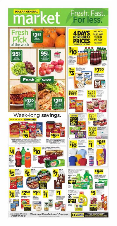 Dollar General (AL, GA, KY, LA, TN) Weekly Ad Flyer October 25 to October 31