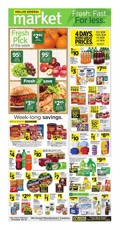 Dollar General (CA) Weekly Ad Flyer October 25 to October 31