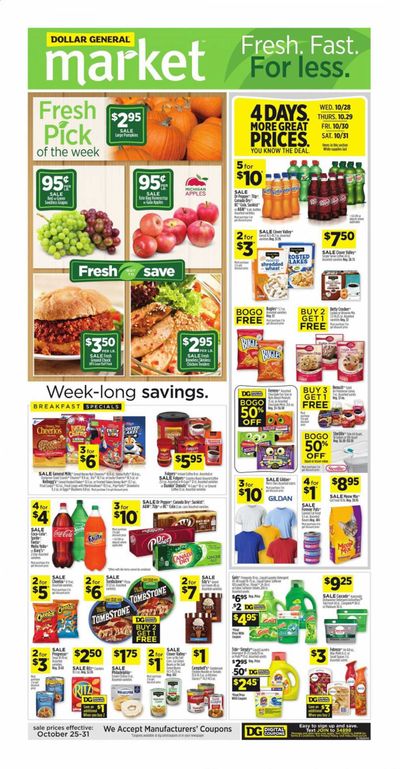 Dollar General (IN, OH) Weekly Ad Flyer October 25 to October 31