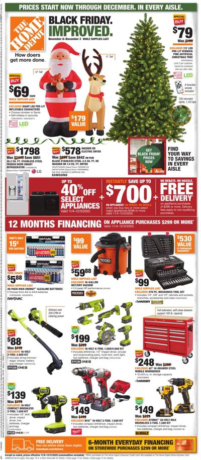 The Home Depot Weekly Ad Flyer November 8 to December 2