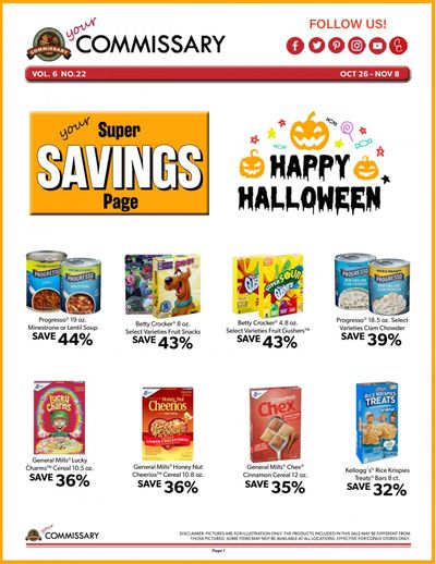 Commissary Weekly Ad Flyer October 26 to November 8