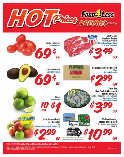 Food 4 Less (IL) Weekly Ad Flyer October 28 to November 3