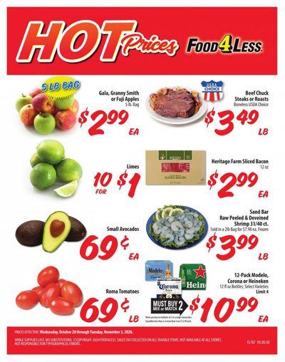 Food 4 Less (IN) Weekly Ad Flyer October 28 to November 3