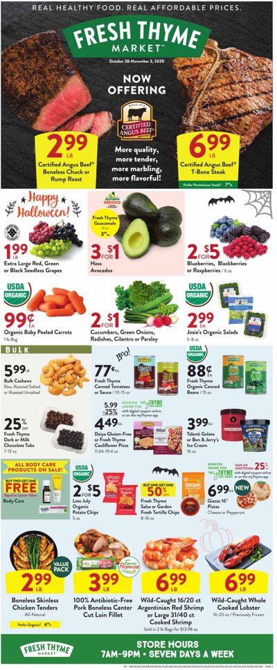 Fresh Thyme Weekly Ad Flyer October 28 to November 3