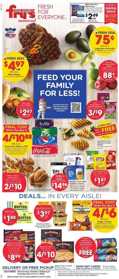 Fry’s (AZ) Weekly Ad Flyer October 28 to November 3