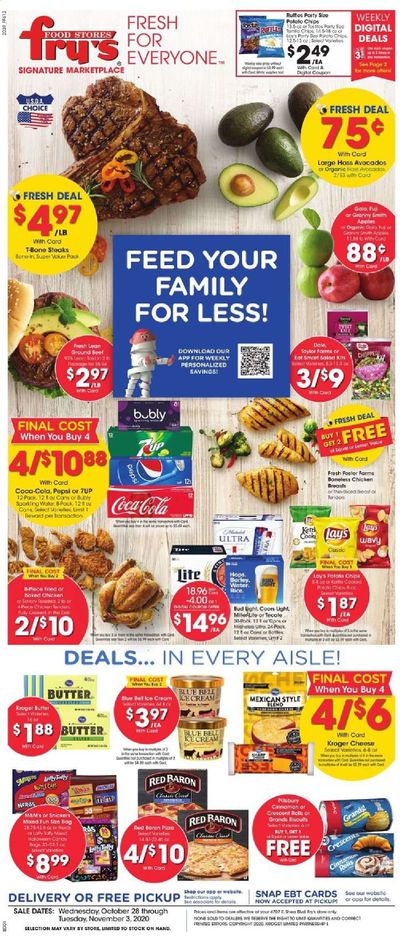 Fry’s (AZ) Weekly Ad Flyer October 28 to November 3