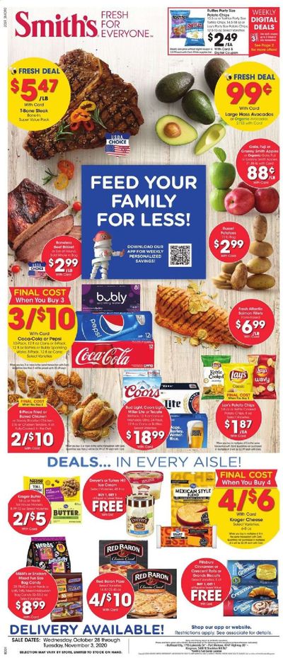 Smith's (AZ, ID, MT, NM, NV, UT, WY) Weekly Ad Flyer October 28 to November 3