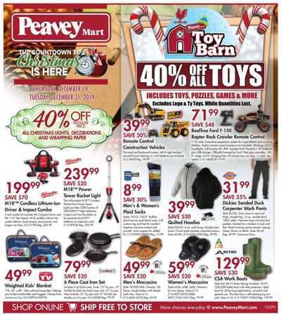 Peavey Mart Flyer December 19 to 31