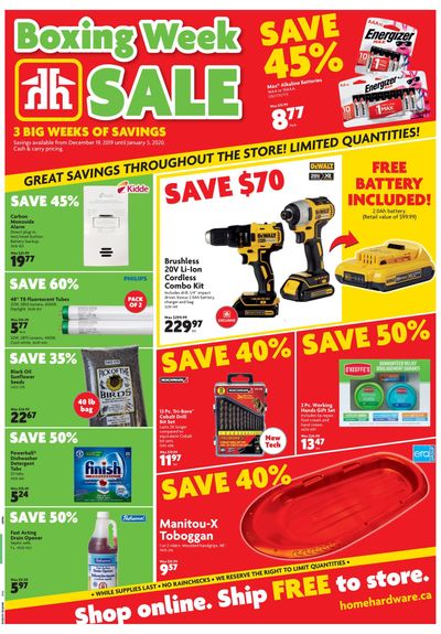 Home Hardware (ON) Boxing Week Flyer December 19 to January 5