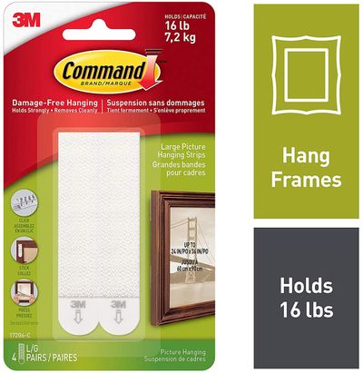 Command Large Picture Hanging Strips for Picture Frames, 4 Pairs On Sale for $ 1.50 at Amazon Canada