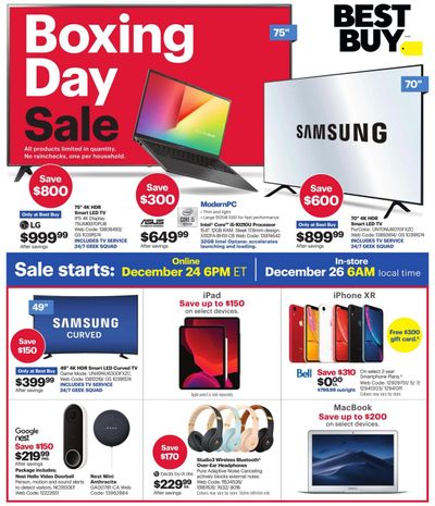 Best Buy 2019 Boxing Day Sale Flyer December 24 to January 2