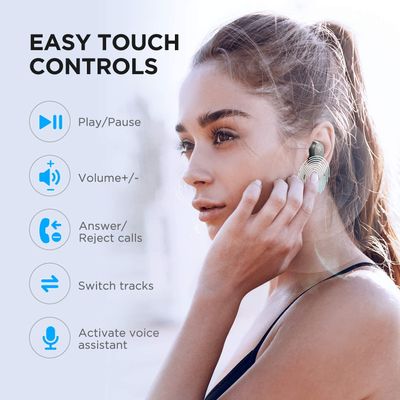 True Wireless Stereo Earbuds, Bomaker Bluetooth 5.0 in-Ear Headphones, Deep Bass, Touch Control On Sale for $ 39.99 (Save $ 20.00) at Amazon Canada