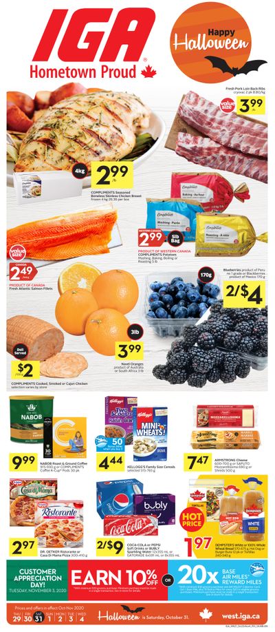 IGA (SK, MB, ON) Flyer October 29 to November 4
