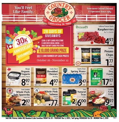 Country Grocer (Salt Spring) Flyer October 28 to November 2