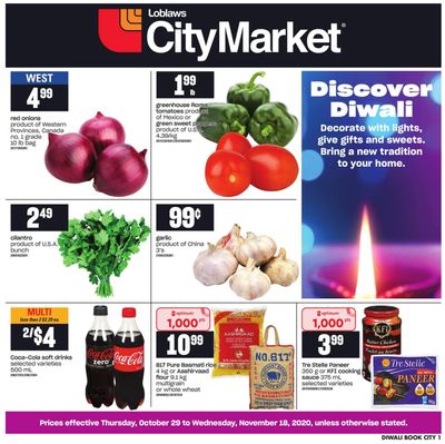 Loblaws City Market (West) Diwali Flyer October 29 to November 18