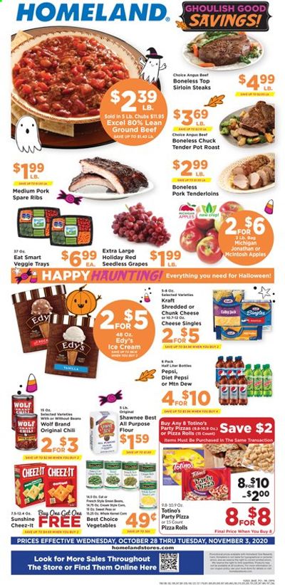 Homeland (OK, TX) Weekly Ad Flyer October 28 to November 3