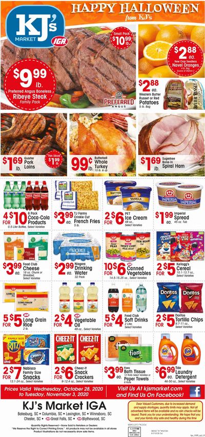 KJ´s Market (GA, SC) Weekly Ad Flyer October 28 to November 3