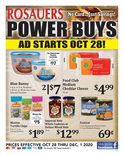 Rosauers Weekly Ad Flyer October 28 to December 1