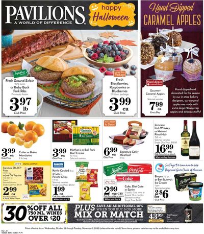 Pavilions (CA) Weekly Ad Flyer October 28 to November 3
