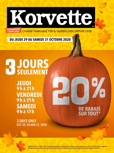 Korvette Flyer October 29 to 31