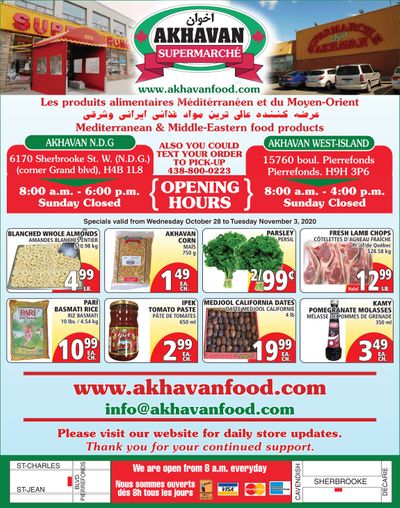 Akhavan Supermarche Flyer October 28 to November 3