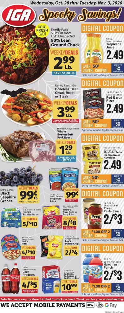 IGA Weekly Ad Flyer October 28 to November 3