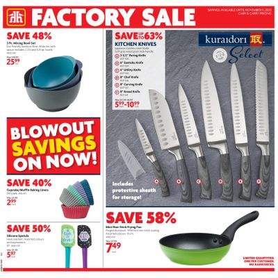 Home Hardware (BC) Factory Sale Flyer October 29 to November 11