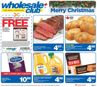 Real Canadian Wholesale Club Flyer December 20 to 24